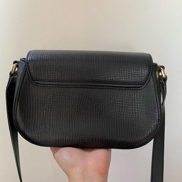 Guy La Roche Crossbody Bag / Black 3x9x6 Inches - Picture 4 of 4